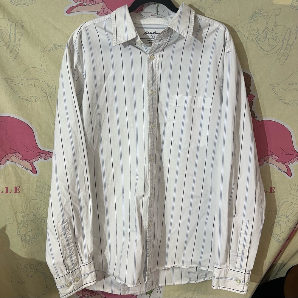 Eddie Bauer Legend Wash 80s 2-Ply Striped Long Sleeve Shirt
